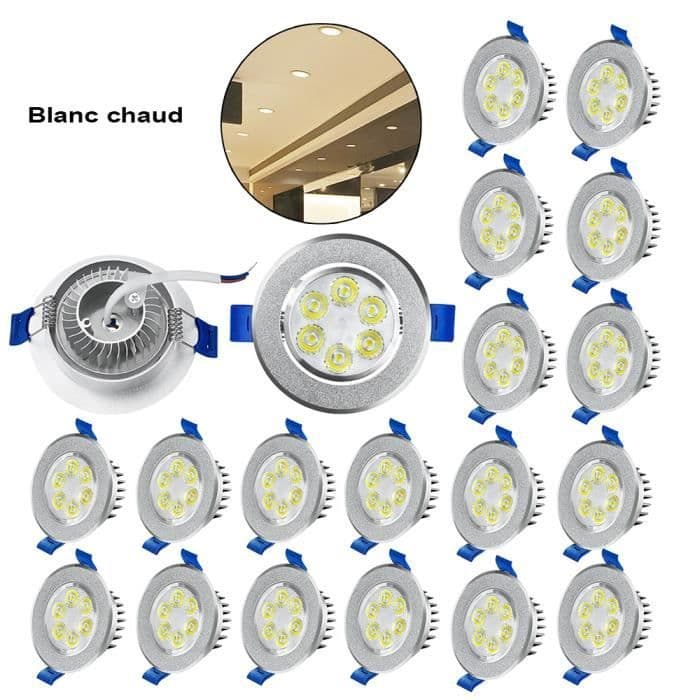 HENGMEIpaket med 20 LEDinfällda spotlights 3W takspotlights Taklampor