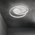 Miniatyrbild 2 av 2: Ideal Lux OZ Dimbar virvlande integrerad LED Semi-Flush Mount Light, Vit, 3000K