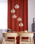 Miniatyrbild 4 av 9: Taklampa Transparent Rökt Glas Skärmar Metall Stål 5 Ljus Guld Modern Design Heminredning Tillbehör Vardagsrum