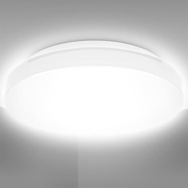 Ultraplatt rund LED badrumstaklampa IP44 Ø29cm LED platina 12W takbelysning kök hall sovrum