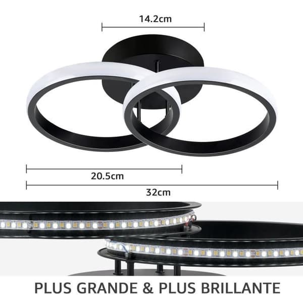 Modernt LED-takljus - DÄCK - 32CM - 3 justerbara färger