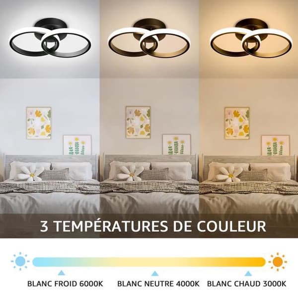 Modernt LED-takljus - DÄCK - 32CM - 3 justerbara färger