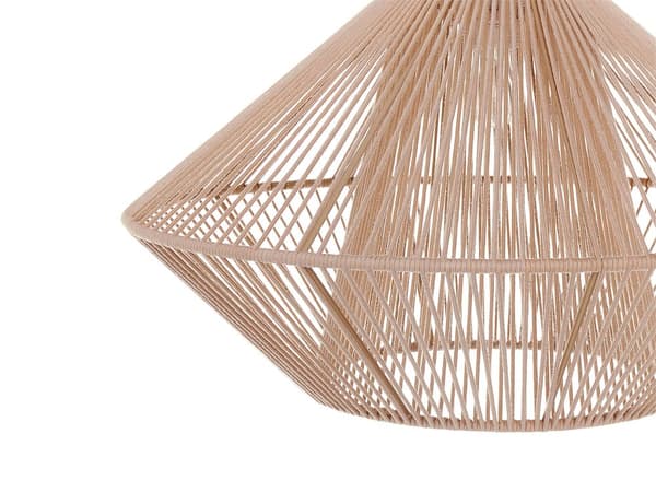 Hängande Lampa Beige Bomull Burskärm Japandi Naturlig Stil Vardagsrum Sovrum Kök