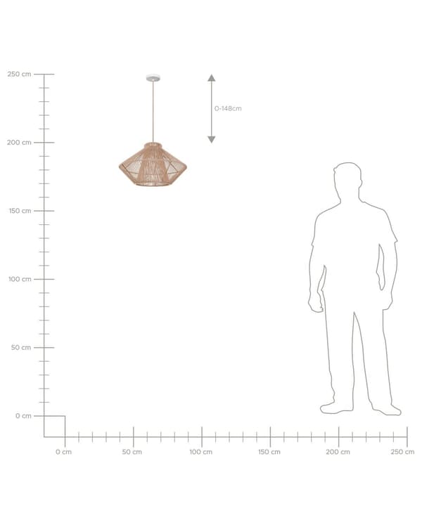 Hängande Lampa Beige Bomull Burskärm Japandi Naturlig Stil Vardagsrum Sovrum Kök