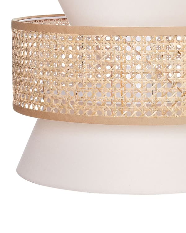 Hänglampa Natur Beige Rotting Polyester Skärm Boho Belysning Hängande Belysning Vardagsrum Sovrum