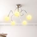 Miniatyrbild 3 av 6: Taklampa med runda lampskärmar för 5 G9 LED-lampor