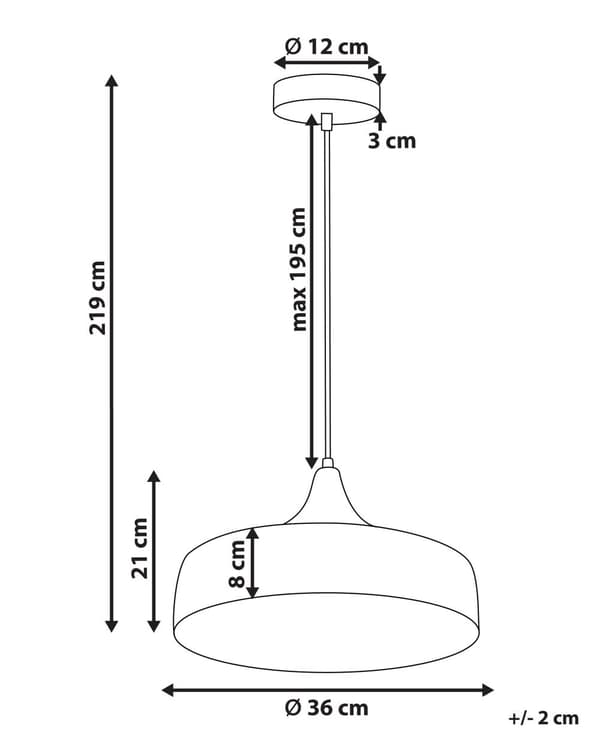 Hängande lampa Svart järn PU läder kupa skärm Modern samtida stil