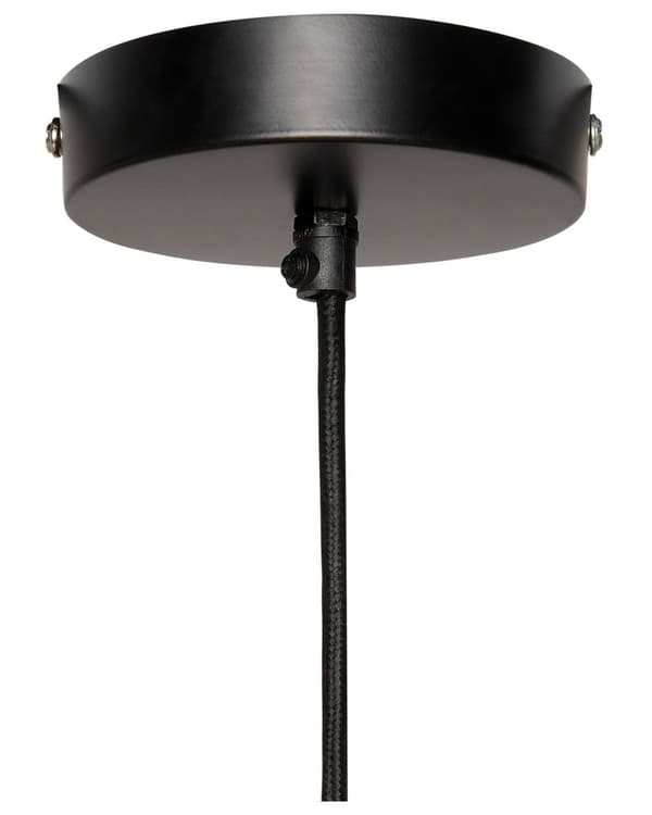 Hängande lampa Svart järn PU läder kupa skärm Modern samtida stil