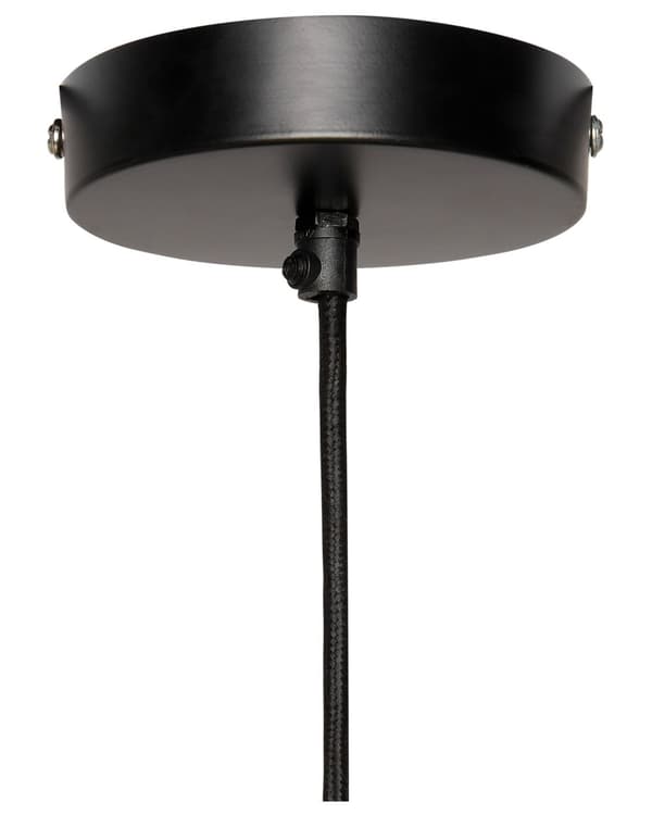 Hängande lampa Svart Bomull Rep Bur Skärm Japandi Naturlig Stil