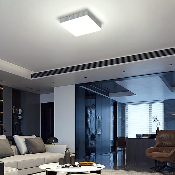 BW-LT40 LED fyrkantig taklampa 24W 2200LM 3 Färgtemperatur Fjärrkontroll Nattljus Minnesfunktion