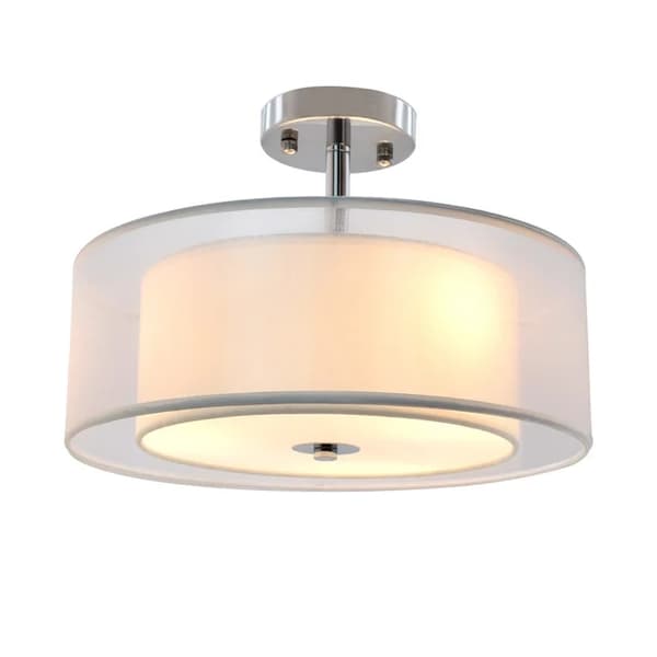 Halv Flush Mount Loftlys, Justerbar Højde, Tromleshade, Fast højde, 220-240V