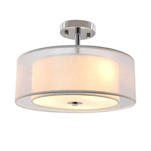 Halv Flush Mount Loftlys, Justerbar Højde, Tromleshade, Fast højde, 220-240V
