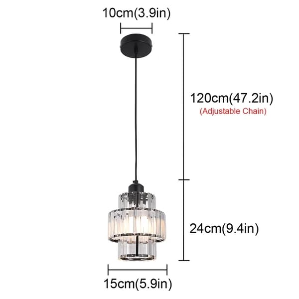 Kristallkrona, Kristall Design, LED Belysning, Typ B-Svart, inga lampor