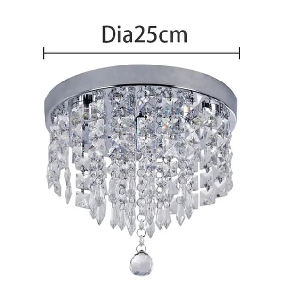 Taklampa, Modern Design, Kristall Accenter, A, Varmvit