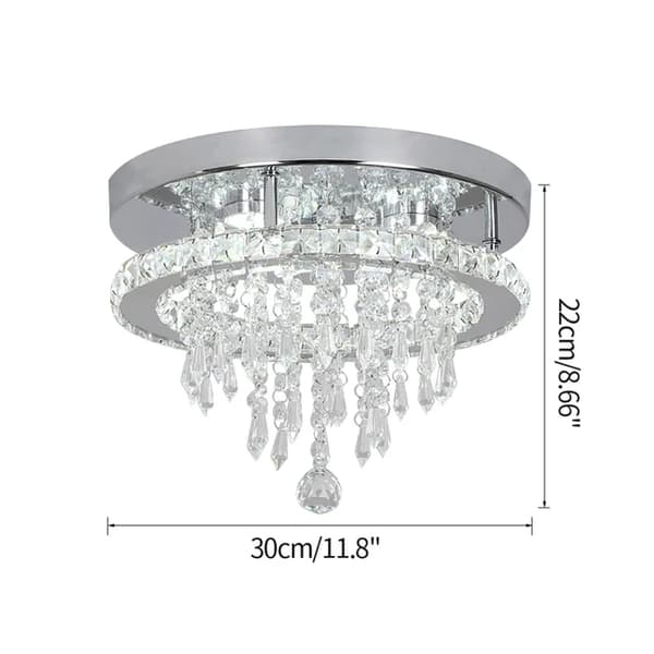 Taklampa, Modern Design, Kristall Accenter, A, Varmvit