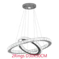 Miniatyrbild 2 av 2: Kristallkrona, Modern Design, LED-belysning, D30x50cm, utbytbar