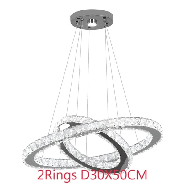 Kristallkrona, Modern Design, LED-belysning, D30x50cm, utbytbar