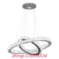 Miniatyrbild 1 av 2: Kristallkrona, Modern Design, LED-belysning, D30x50cm, utbytbar