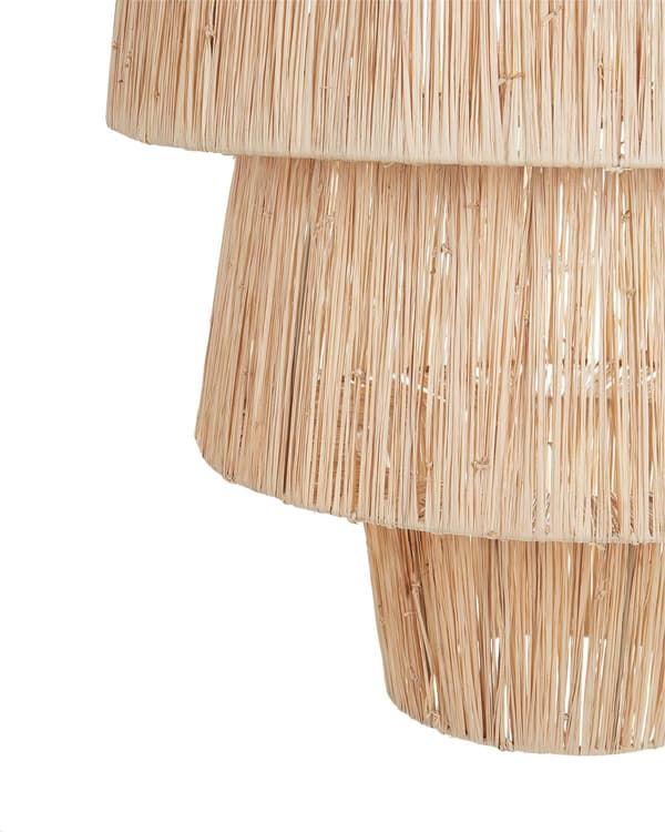 Hängande Taklampa Naturlig halmskärm Svart järnbas Boho Belysning Pendellampa Vardagsrum Sovrum Hall