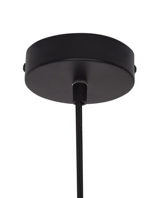 Hängande Lampa Naturlig Rottingskärm Svart Järnbas Boho Blixt Hängande Taklampa Belysning Vardagsrum Sovrum Hall