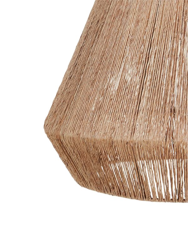 Taklampa Naturlig Juteskärm Svart Järnbas Boho Belysning Hängande Lampa Vardagsrum Sovrum Hall