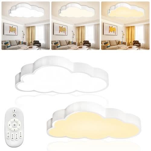 48W LED-takljus Moln Taklampa Dimbar med fjärrkontroll Modern molnlampa för barnkammare i sovrummet