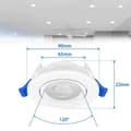 Miniatyrbild 2 av 4: YUENFONG Infälld Taklampa LED Spot 20 x 5W, LED Extra Flat Infälld Spotlight, IP21 Takspotlight för Vardagsrum Kök, Kallvit