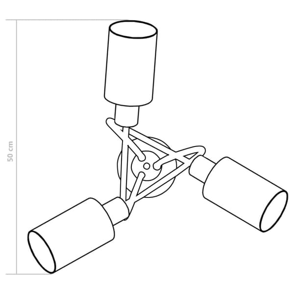 vidaXL loftlampe med keramiske lampeskærme til 3 E14-pærer hvid - Loftlamper
