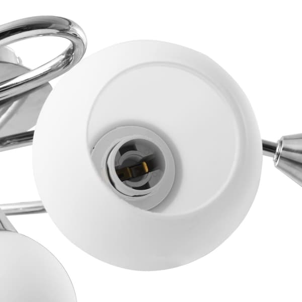vidaXL loftlampe med keramiske lampeskærme til 5 E14-pærer hvid -  Loftlamper