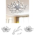 Miniatyrbillede 1 af 6: The Living Store loftslampe med krystalblade akryl E14 hvid og transparent -  Loftlamper