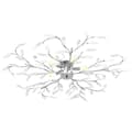 Miniatyrbillede 3 af 8: The Living Store loftslampe med krystalblade akryl til 5 E14-pærer hvid -  Loftlamper