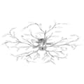Miniatyrbillede 2 af 8: The Living Store loftslampe med krystalblade akryl til 5 E14-pærer hvid -  Loftlamper