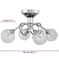 Miniatyrbillede 7 af 7: Loftlamper - Living loftlampe med skærme i trådnet til 4 G9 LED-pærer