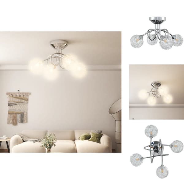 Loftlamper - Living loftlampe med skærme i trådnet til 4 G9 LED-pærer