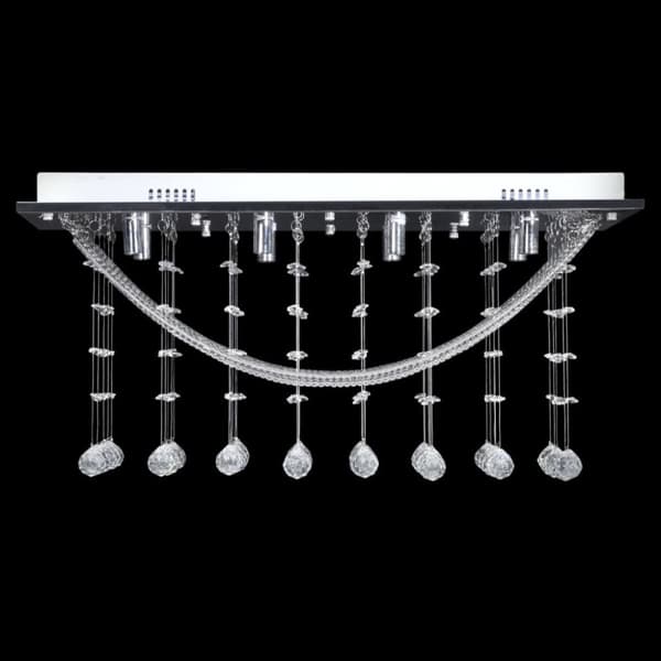 Taklampa med glittrande glaskristaller vit 8 x G9 29 cm - Taklampa - Taklampor - Home & Living