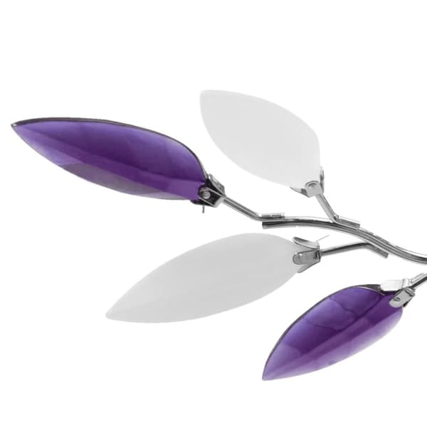 Loftslampe akrylkrystal 3 E14-pærer hvid og lilla - Loftslampe - Loftslamper - Home & Living