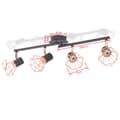 Miniatyrbild 6 av 6: Taklampa med 4 spotlights E14 svart och koppar - Spotlight - Spotlights - Home & Living