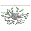 Miniatyrbillede 5 af 5: Grøn og Hvidt Loft Lampe med Akryl krystal Blad våben for 5 E14 Pærer - Lamper - Loftslampe - Home & Living
