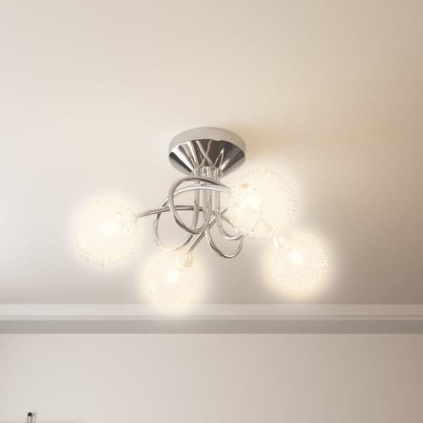 Taklampa med lampskärmar i tråd för 4 G9 LED-lampor - Taklampa - Taklampor - Home & Living