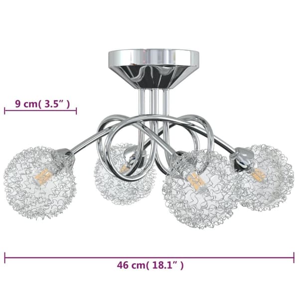 Taklampa med lampskärmar i tråd för 4 G9 LED-lampor - Taklampa - Taklampor - Home & Living