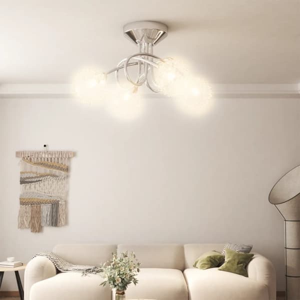 Taklampa med lampskärmar i tråd för 4 G9 LED-lampor - Taklampa - Taklampor - Home & Living
