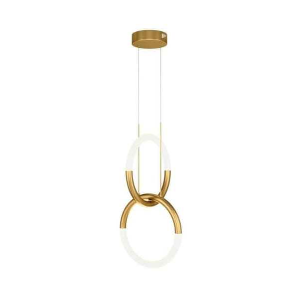 Maytoni Node 2-Lights integrerad LED modern taklampa, 3000K guld