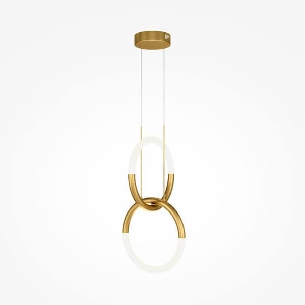 Maytoni Node 2-Lights integrerad LED modern taklampa, 3000K guld
