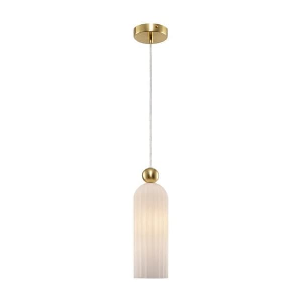 Maytoni Antic Modern taklampa i finguld, vit glasskärm