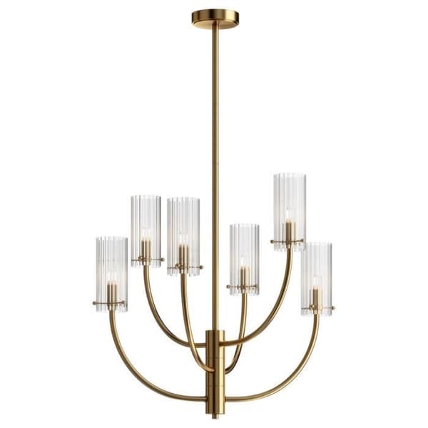 Plafonnier - Maytoni - Arco - Neoklassisk - Mässing - Glaskupa - 6 G9-lampor