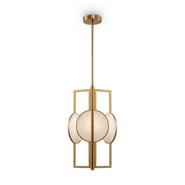 Takplafon - Maytoni - Marmo - Guldmetal - 3 E14-lampor - Modern design Vit