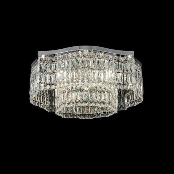 Dune Chrome plan taklampa, 10 lampor, E14