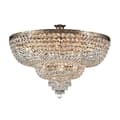 Miniatyrbild 1 av 4: Palace Semi-Flush Mount Taklampa, antikguld och kristall, 14 lampor, E27