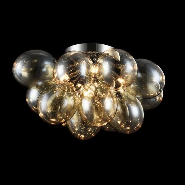 Maytoni 4-Lamp Taklampa, Modern, i kromfärgad metall, taklampor i glas, glödlampor exkl. 4*G9, 28W.