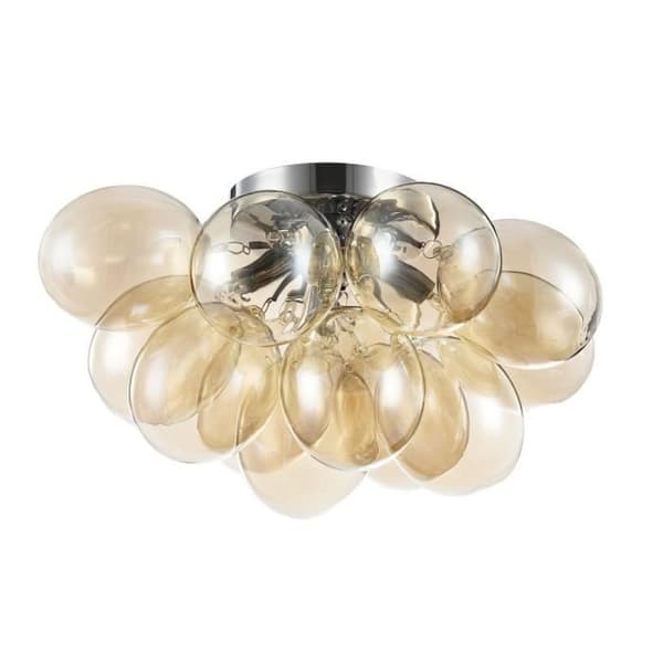 Maytoni 4-Lamp Taklampa, Modern, i kromfärgad metall, taklampor i glas, glödlampor exkl. 4*G9, 28W.